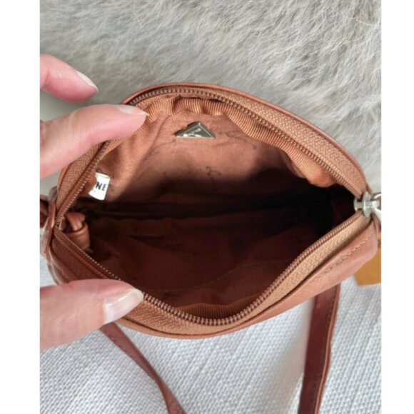 Lavive Colombian Leather Crossbody Small Handbag Cognac Brown Artisan NWT - Picture 4 of 6